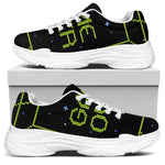 8-Bit Game Over Print White Chunky Shoes