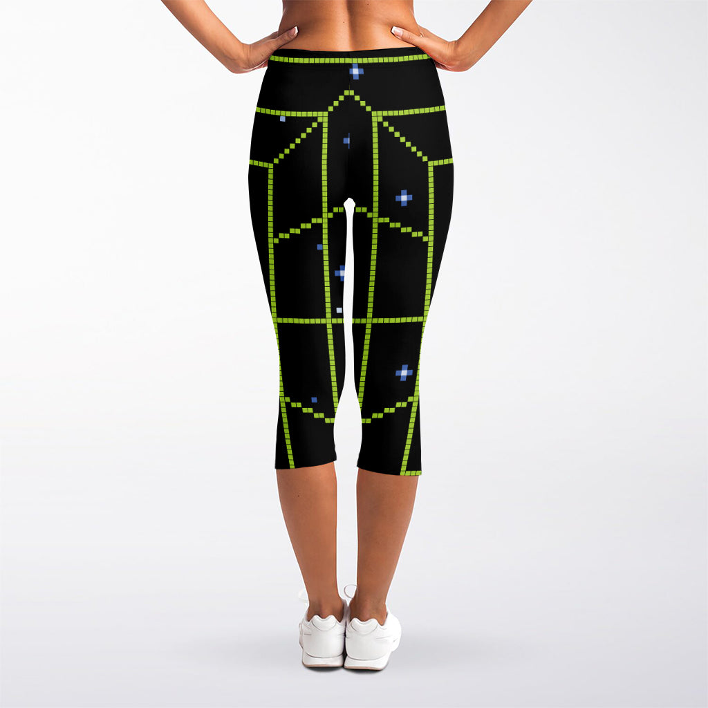 8-Bit Game Over Print Women's Capri Leggings