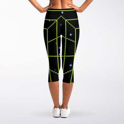 8-Bit Game Over Print Women's Capri Leggings