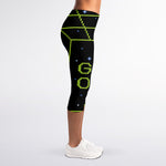 8-Bit Game Over Print Women's Capri Leggings