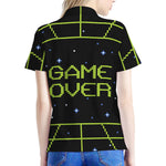 8-Bit Game Over Print Women's Polo Shirt