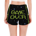 8-Bit Game Over Print Women's Split Running Shorts