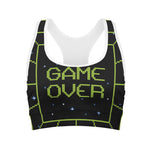 8-Bit Game Over Print Women's Sports Bra