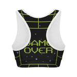 8-Bit Game Over Print Women's Sports Bra
