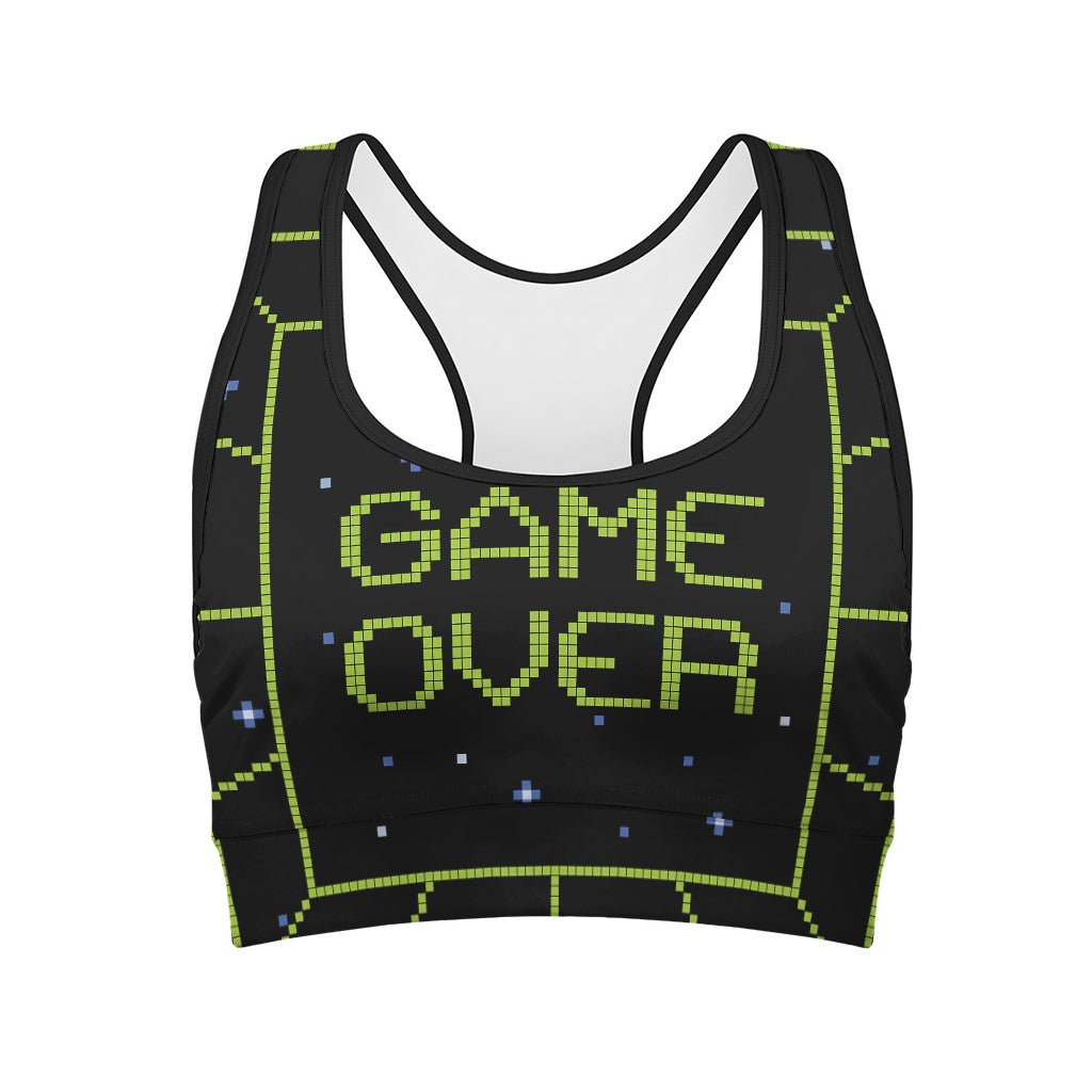 8-Bit Game Over Print Women's Sports Bra