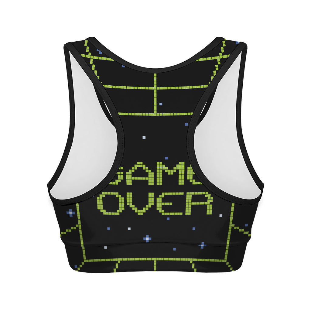 8-Bit Game Over Print Women's Sports Bra