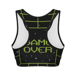 8-Bit Game Over Print Women's Sports Bra