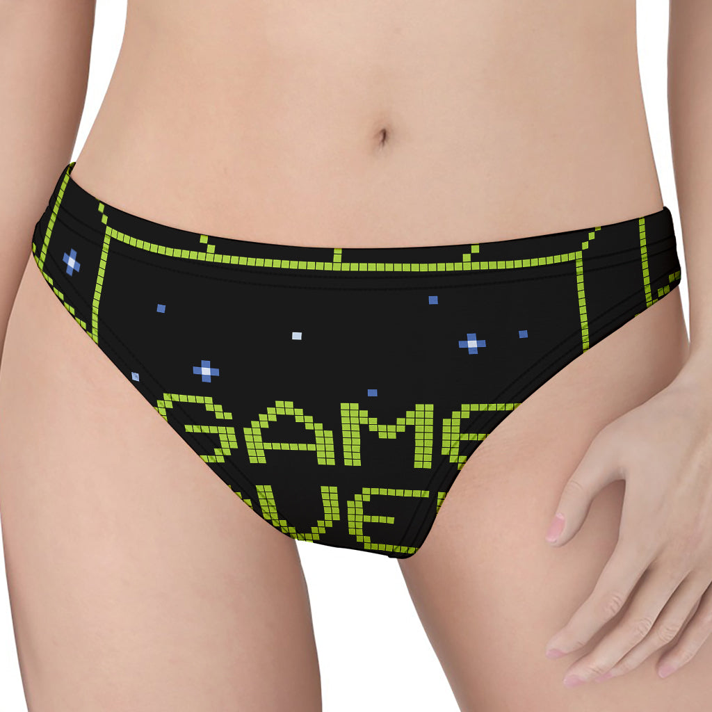 8-Bit Game Over Print Women's Thong