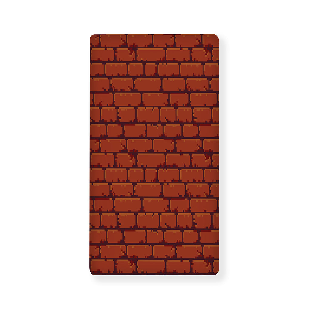 8-Bit Pixel Brick Wall Print Baby Crib Sheet