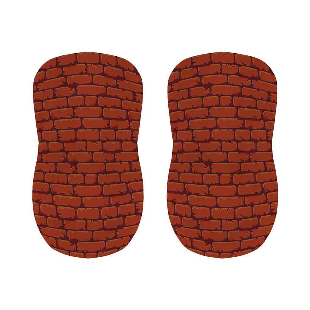 8-Bit Pixel Brick Wall Print Bar Stool Covers