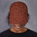 8-Bit Pixel Brick Wall Print Baseball Cap