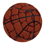 8-Bit Pixel Brick Wall Print Basketball