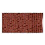 8-Bit Pixel Brick Wall Print Beach Towel