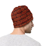 8-Bit Pixel Brick Wall Print Beanie