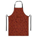 8-Bit Pixel Brick Wall Print Bib Apron With Pocket