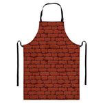 8-Bit Pixel Brick Wall Print Bib Apron With Pocket