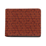 8-Bit Pixel Brick Wall Print Bifold Wallet