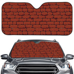 8-Bit Pixel Brick Wall Print Car Windshield Sun Shade