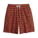 8-Bit Pixel Brick Wall Print Cotton Shorts