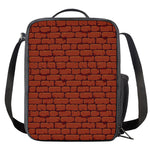 8-Bit Pixel Brick Wall Print Crossbody Lunch Bag