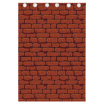 8-Bit Pixel Brick Wall Print Curtain