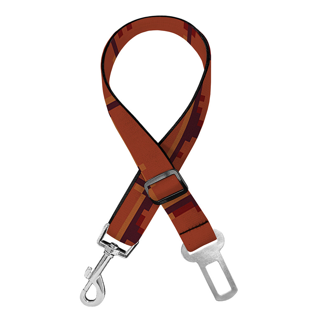 8-Bit Pixel Brick Wall Print Dog Seat Belt