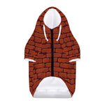 8-Bit Pixel Brick Wall Print Dog Zip Up Hoodie