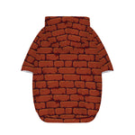 8-Bit Pixel Brick Wall Print Dog Zip Up Hoodie