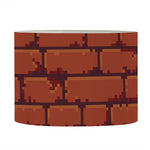 8-Bit Pixel Brick Wall Print Drum Lamp Shade
