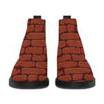 8-Bit Pixel Brick Wall Print Flat Ankle Boots