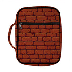 8-Bit Pixel Brick Wall Print Front Pocket Bible Bag