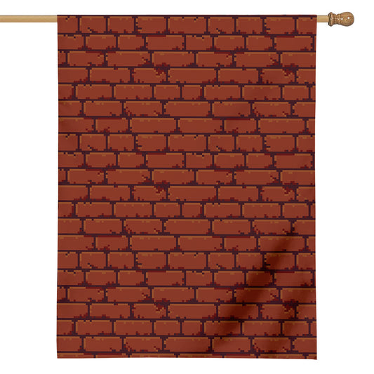 8-Bit Pixel Brick Wall Print House Flag