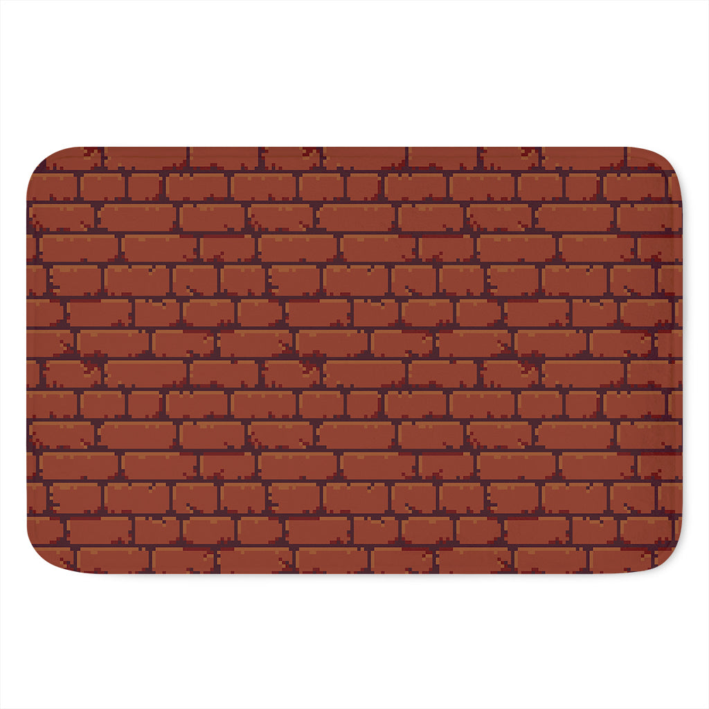 8-Bit Pixel Brick Wall Print Indoor Door Mat
