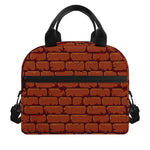 8-Bit Pixel Brick Wall Print Insulated Lunch Bag
