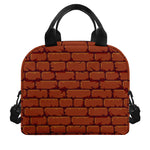 8-Bit Pixel Brick Wall Print Insulated Lunch Bag