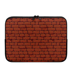8-Bit Pixel Brick Wall Print Laptop Sleeve