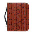 8-Bit Pixel Brick Wall Print Leather Bible Cover