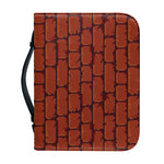 8-Bit Pixel Brick Wall Print Leather Bible Cover