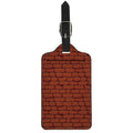 8-Bit Pixel Brick Wall Print Luggage Tag