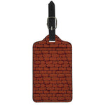 8-Bit Pixel Brick Wall Print Luggage Tag
