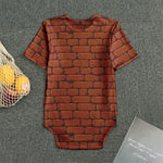 8-Bit Pixel Brick Wall Print Men's Bodysuit