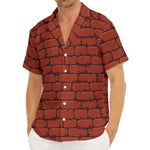 8-Bit Pixel Brick Wall Print Men's Deep V-Neck Shirt