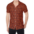 8-Bit Pixel Brick Wall Print Men's Shirt