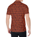8-Bit Pixel Brick Wall Print Men's Shirt