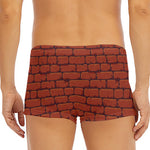 8-Bit Pixel Brick Wall Print Men's Short Boxer Briefs