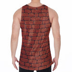8-Bit Pixel Brick Wall Print Men's Velvet Tank Top