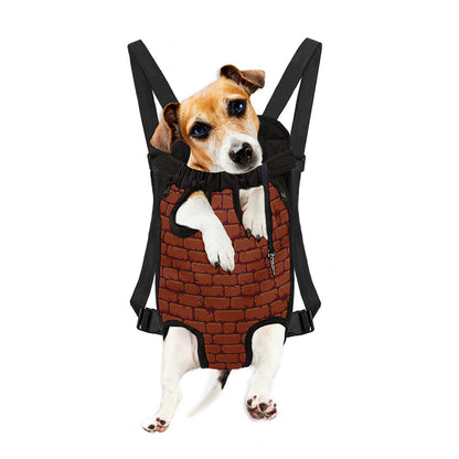 8-Bit Pixel Brick Wall Print Pet Carrier Backpack
