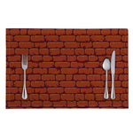 8-Bit Pixel Brick Wall Print Placemat