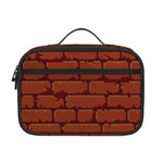 8-Bit Pixel Brick Wall Print Portable Lunch Bag