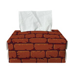8-Bit Pixel Brick Wall Print Rectangle Tissue Box Cover